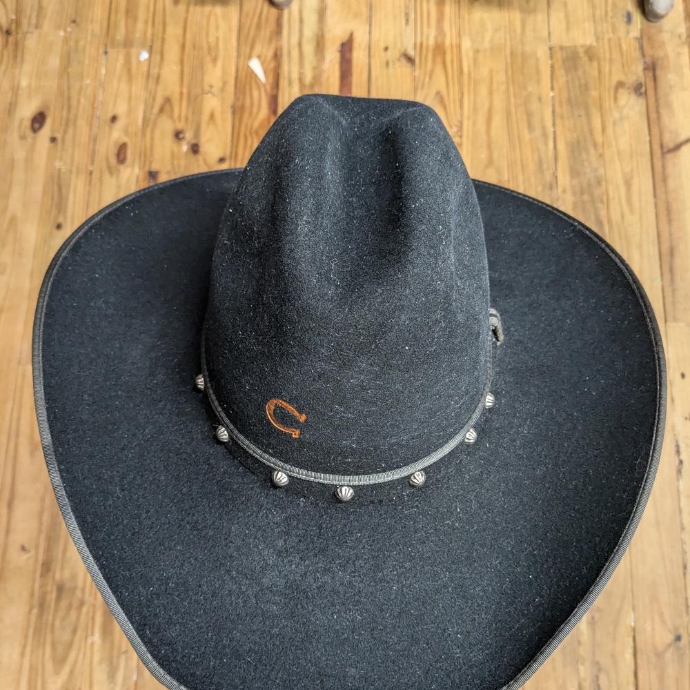 Black Western Hat with Silver Accents